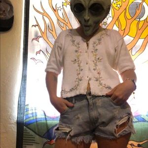 Vintage Carolyn Taylor hand knitted button Up